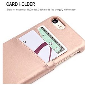 Rose Gold iPhone 7/8 PLUS case with card holder